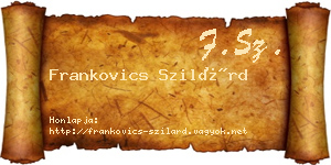 Frankovics Szilárd névjegykártya